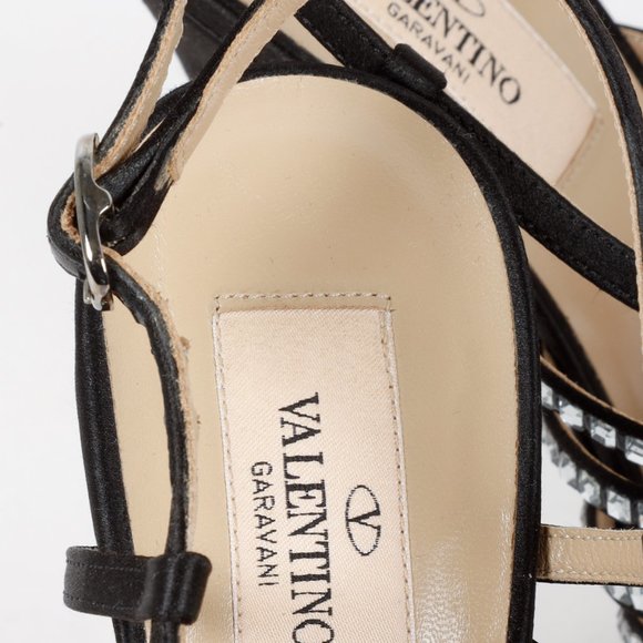 Valentino Crystal and Pearl Embellished Cage Sandals - Picture 10 of 10